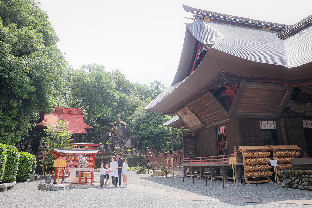 お宮参りの撮影風景